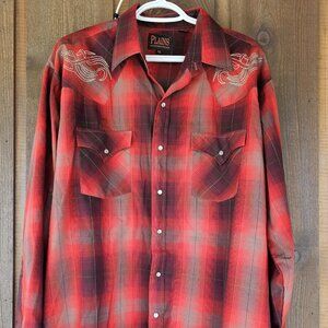 2 Men's PLAINS Western Shirts XL
